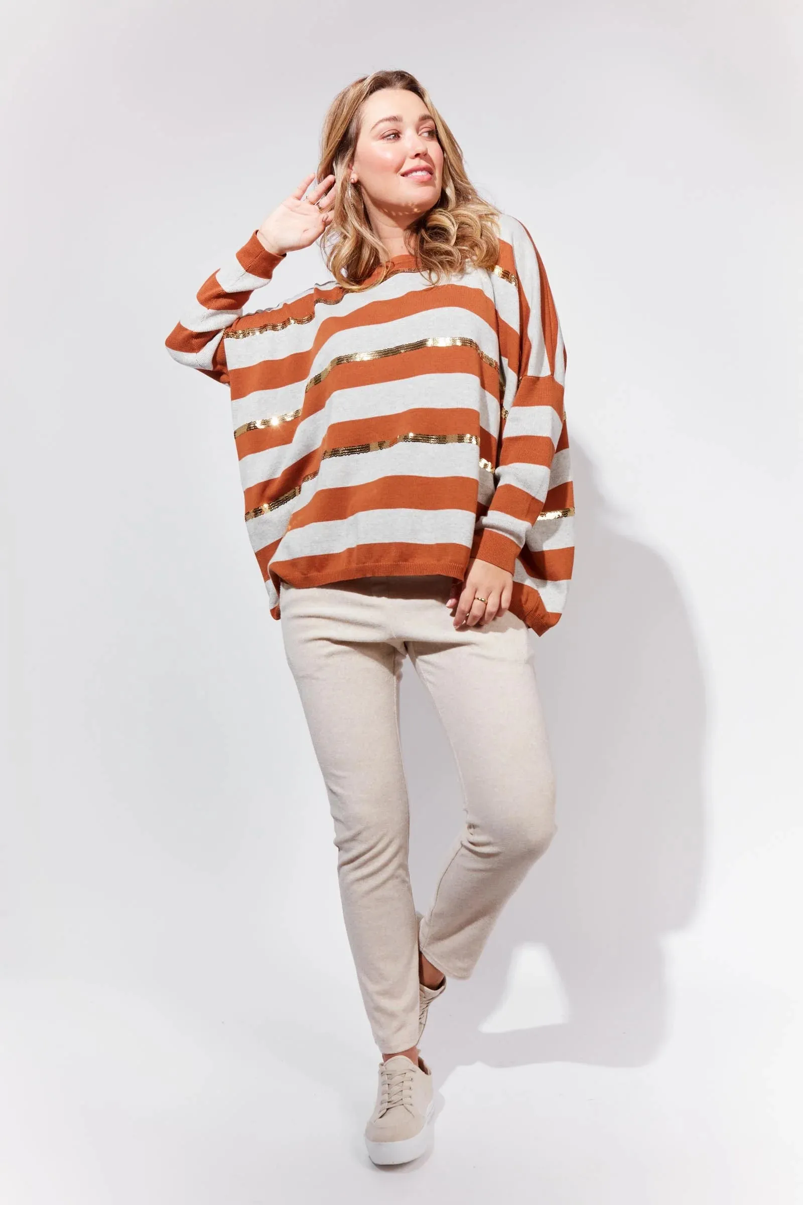 St Moritz Jumper (Maple Stripe)