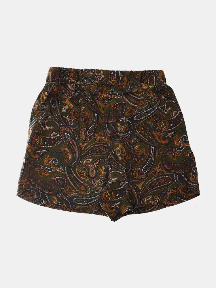 Stussy Paisley High Waisted Shorts - Khaki