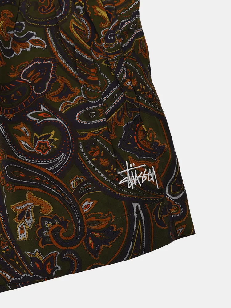 Stussy Paisley High Waisted Shorts - Khaki