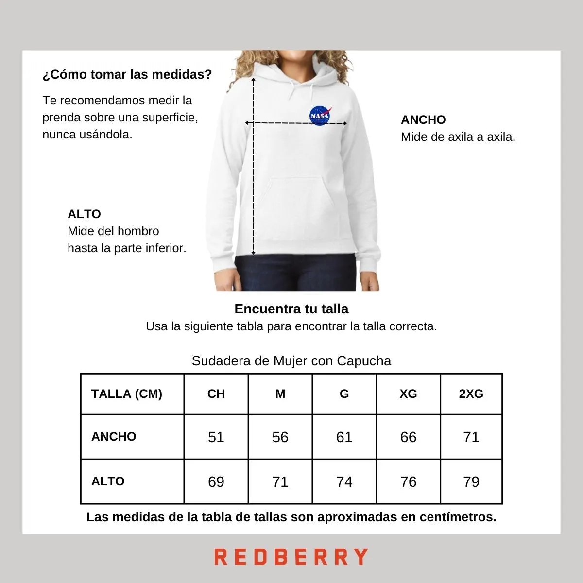 Sweater Suéter Mujer Hoodie Nasa Logo Espacial Escudo