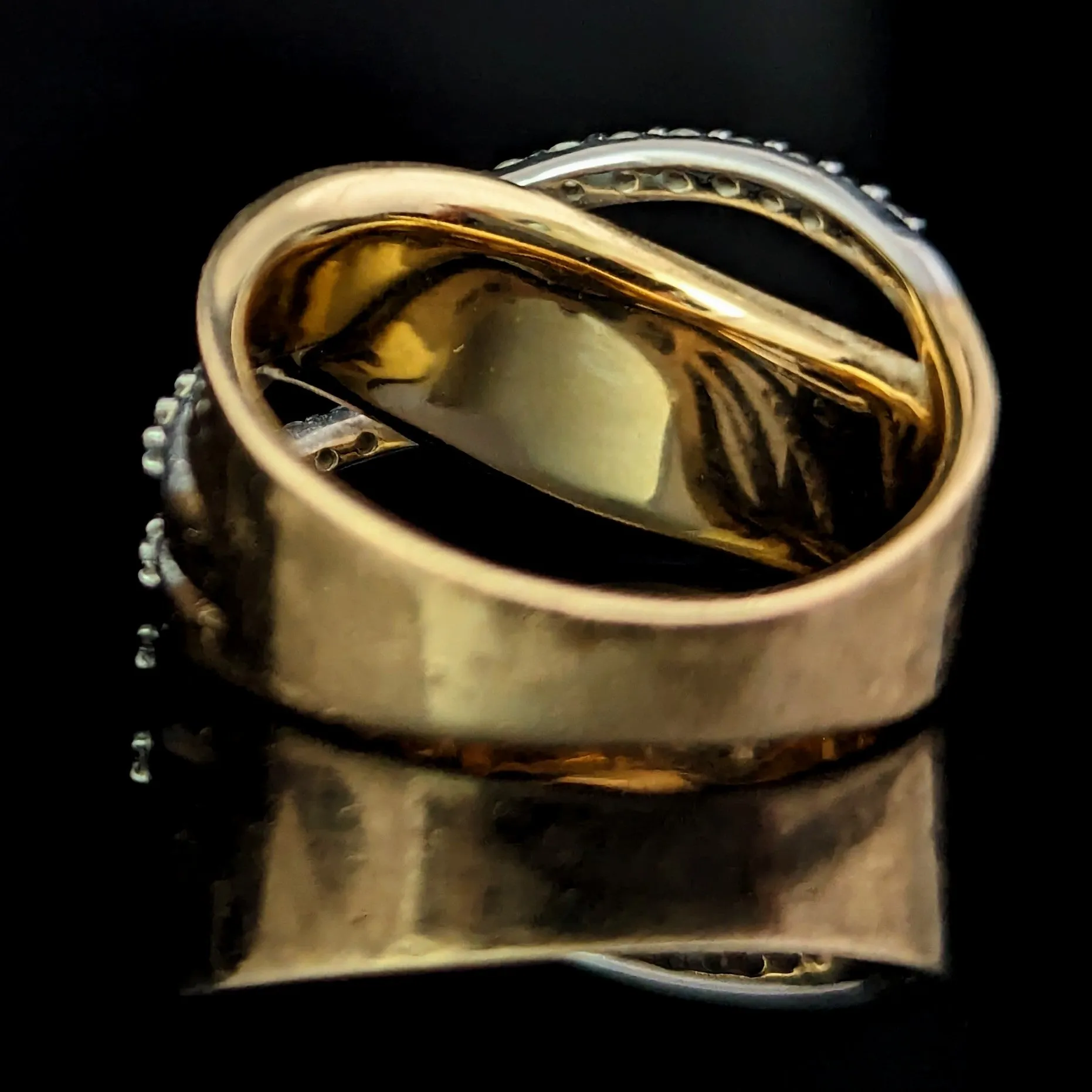 The Elkin - Estate 14k Gold Diamond Ribbon Ring