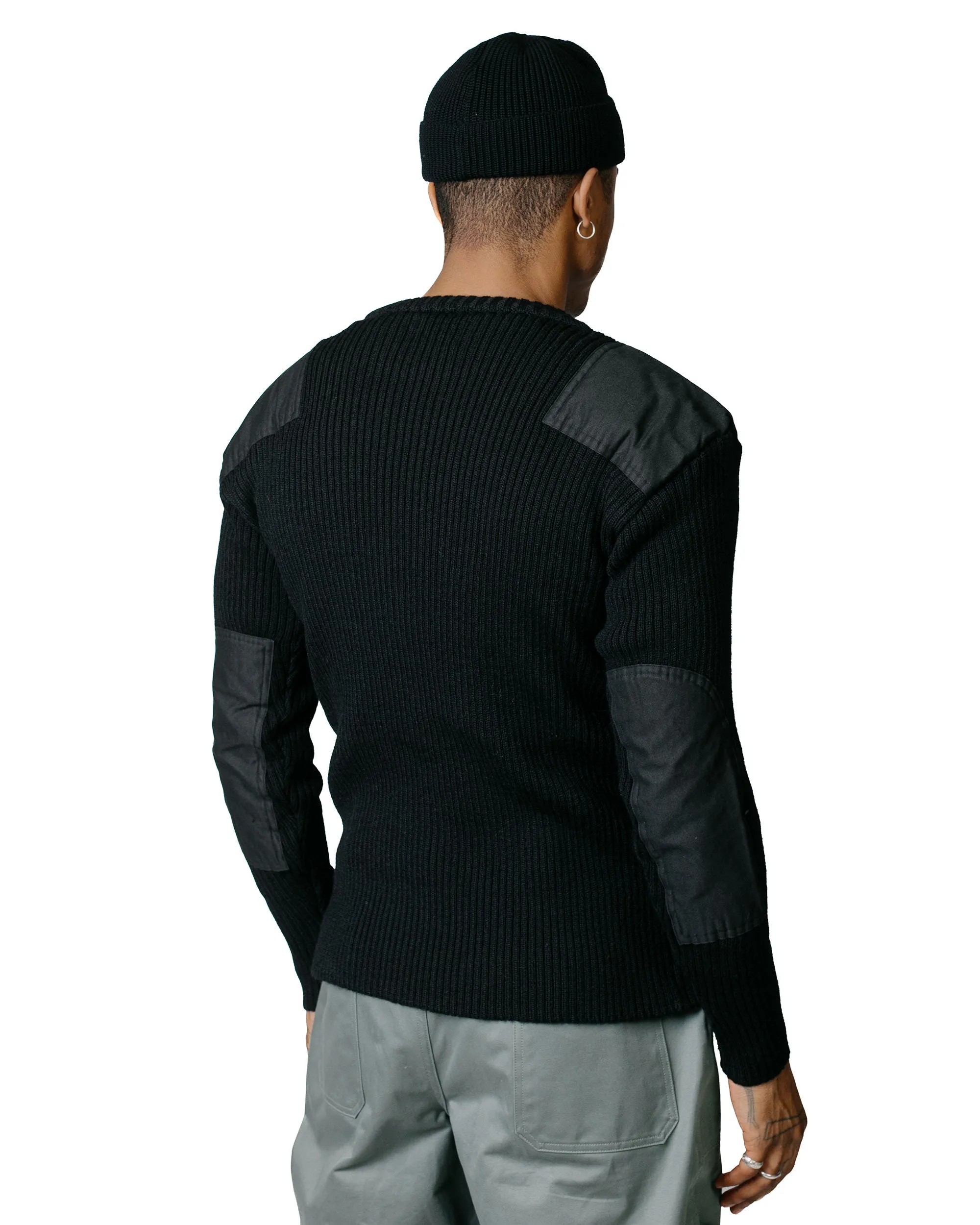 The Real McCoy's MC23104 Sweater, Service Wool Black