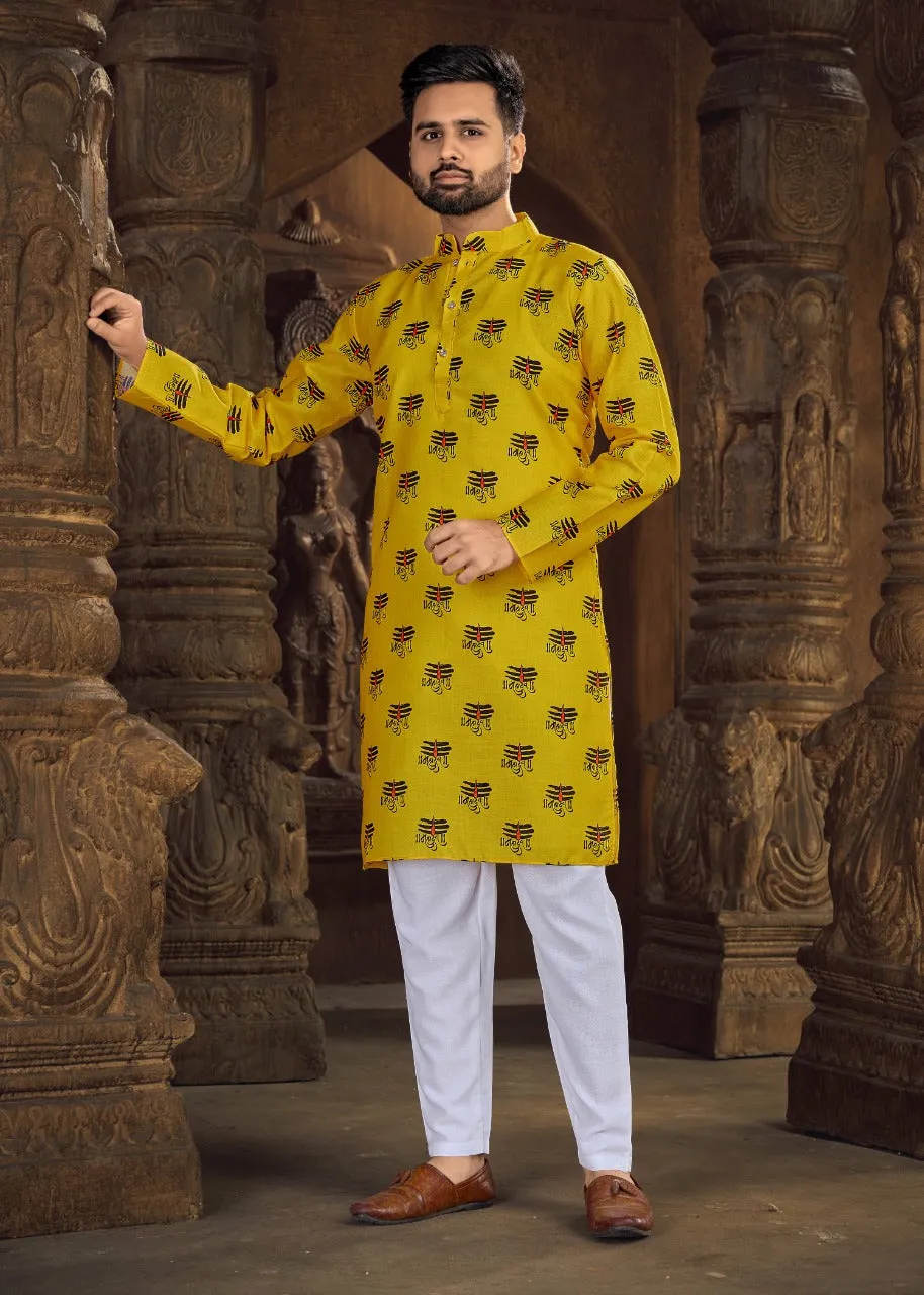 Traditional Cotton Men Kurta Pajama set