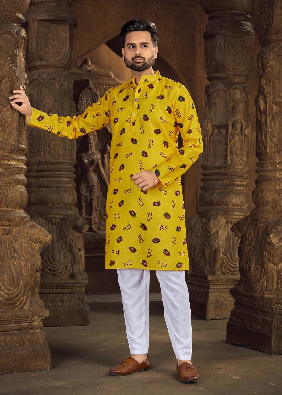 Traditional Cotton Men Kurta Pajama set