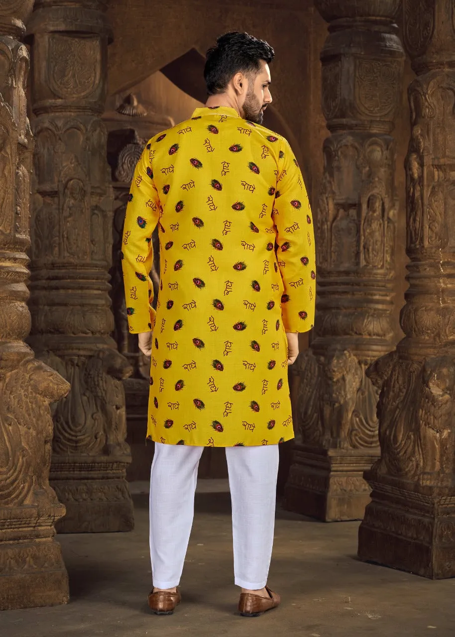 Traditional Cotton Men Kurta Pajama set