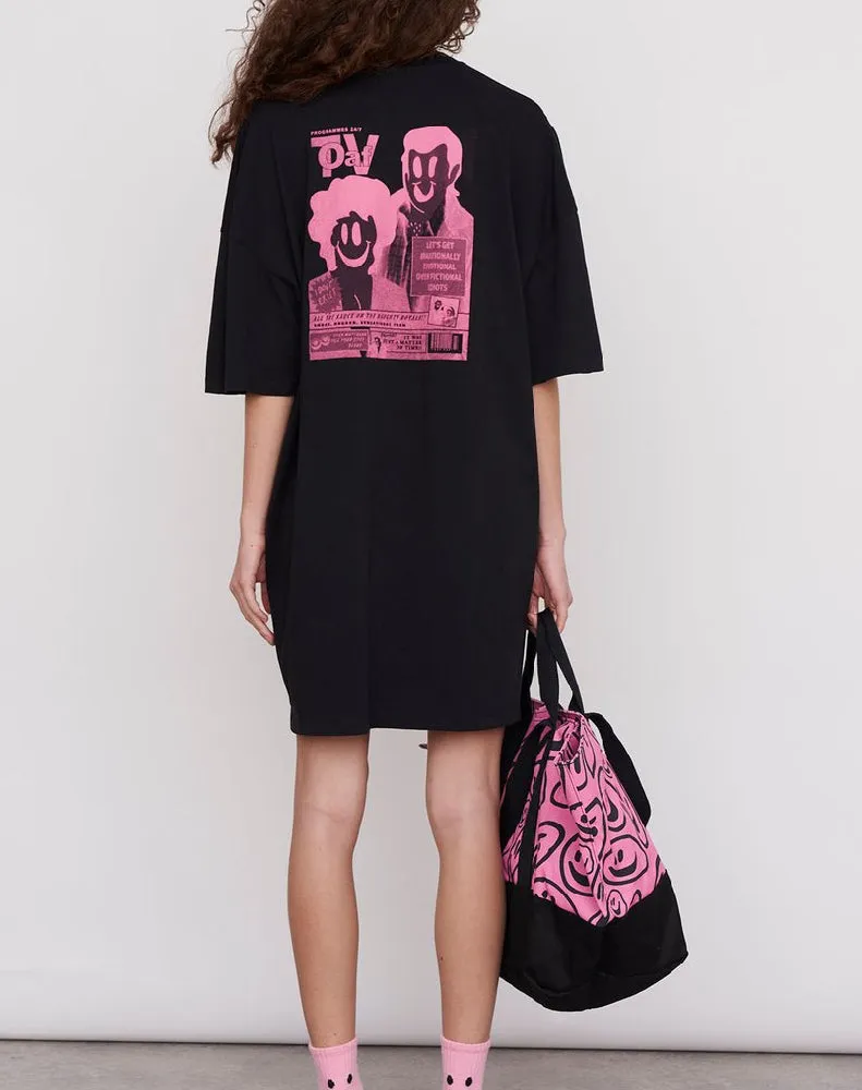 TV LISTINGS T-SHIRT DRESS