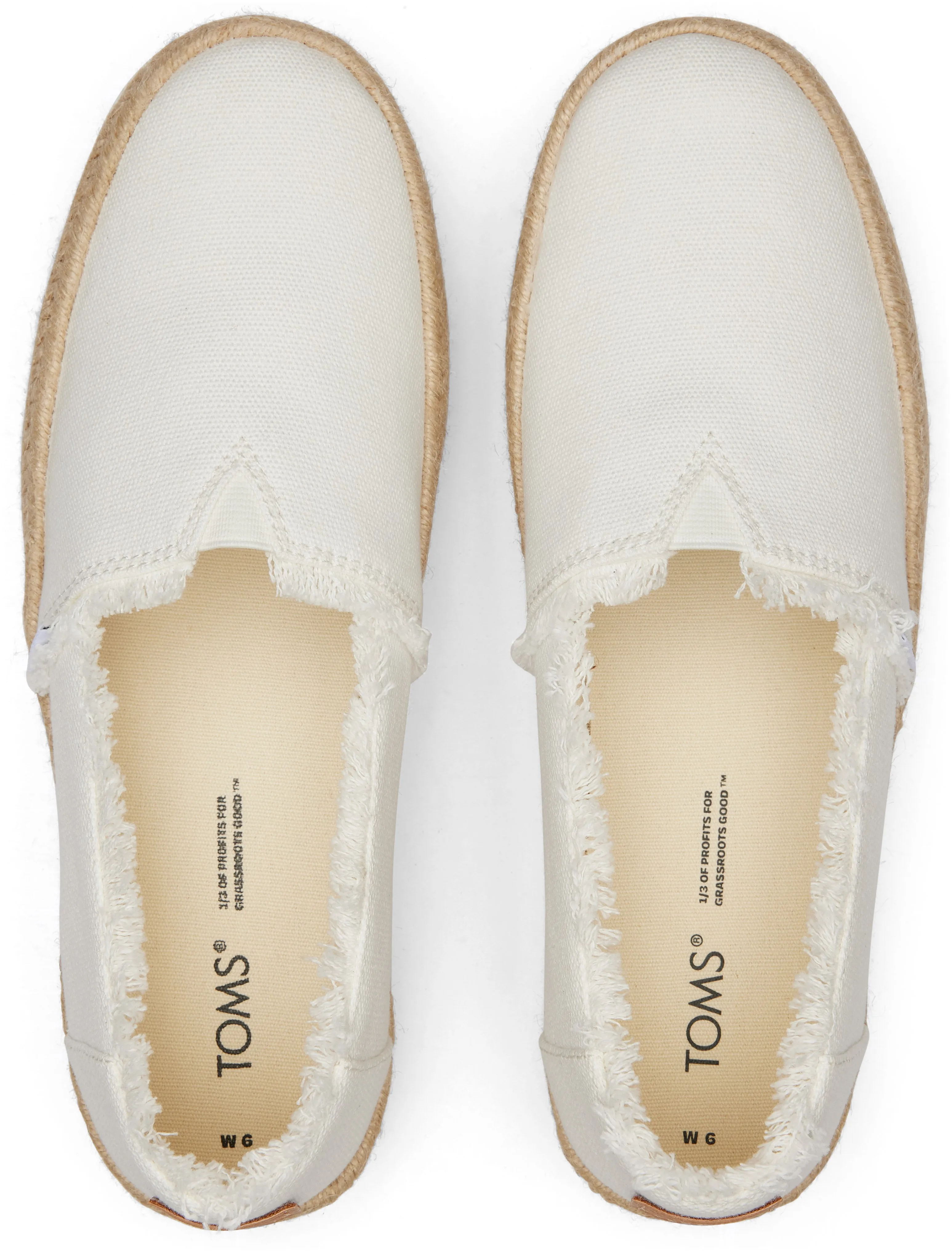 Valencia Platform Espadrille - White Canvas