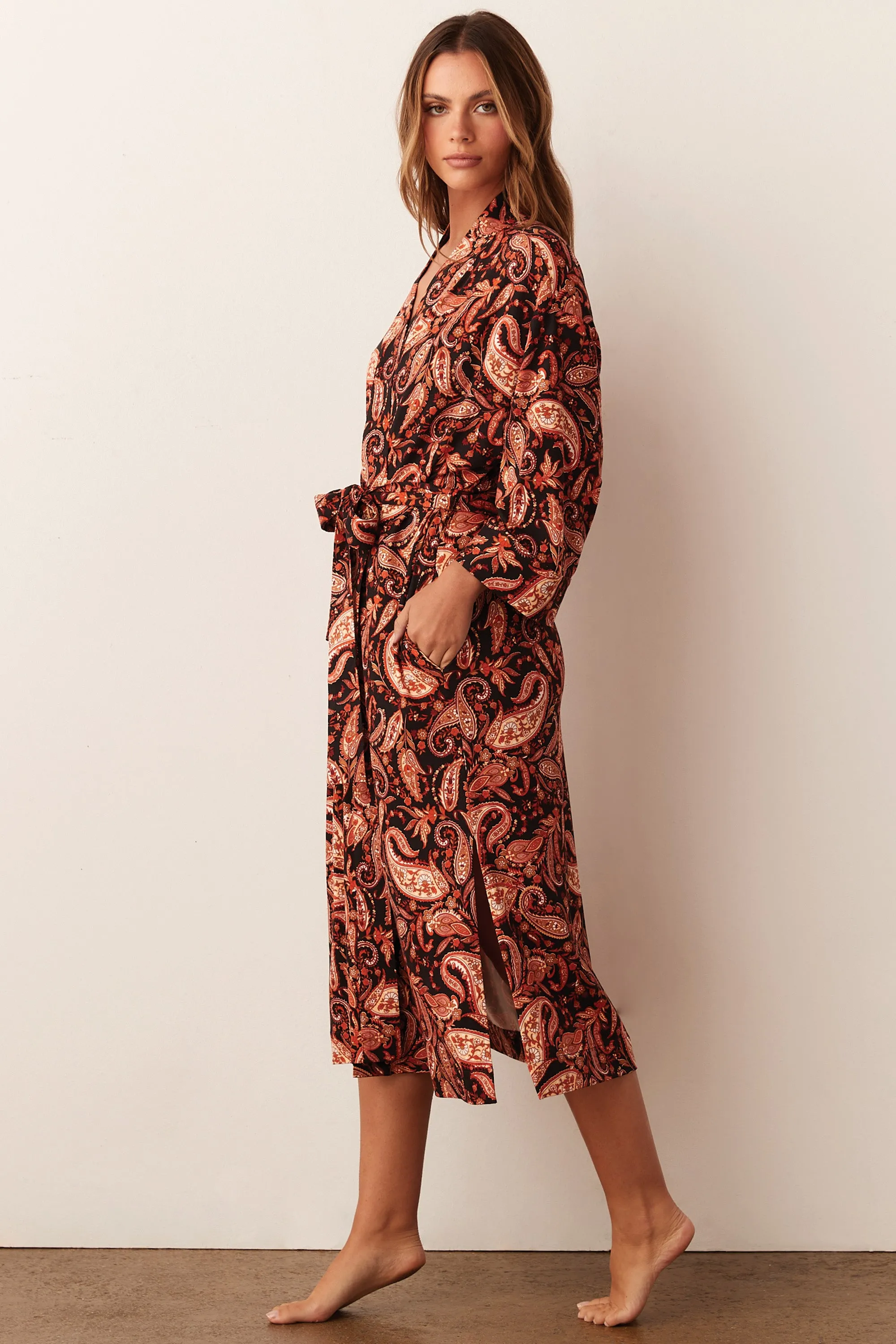 Vera Midi Robe | Paisley