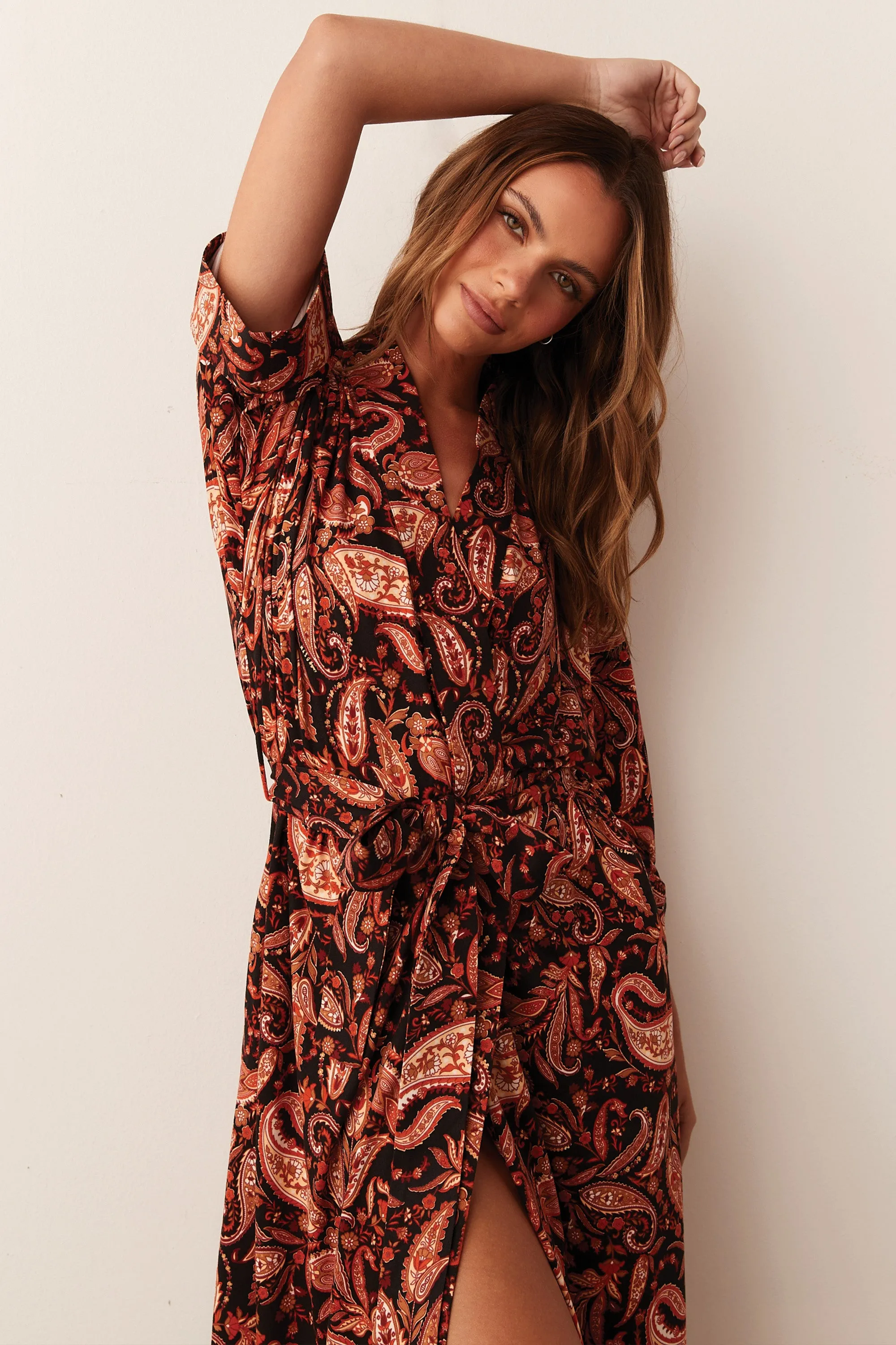 Vera Midi Robe | Paisley