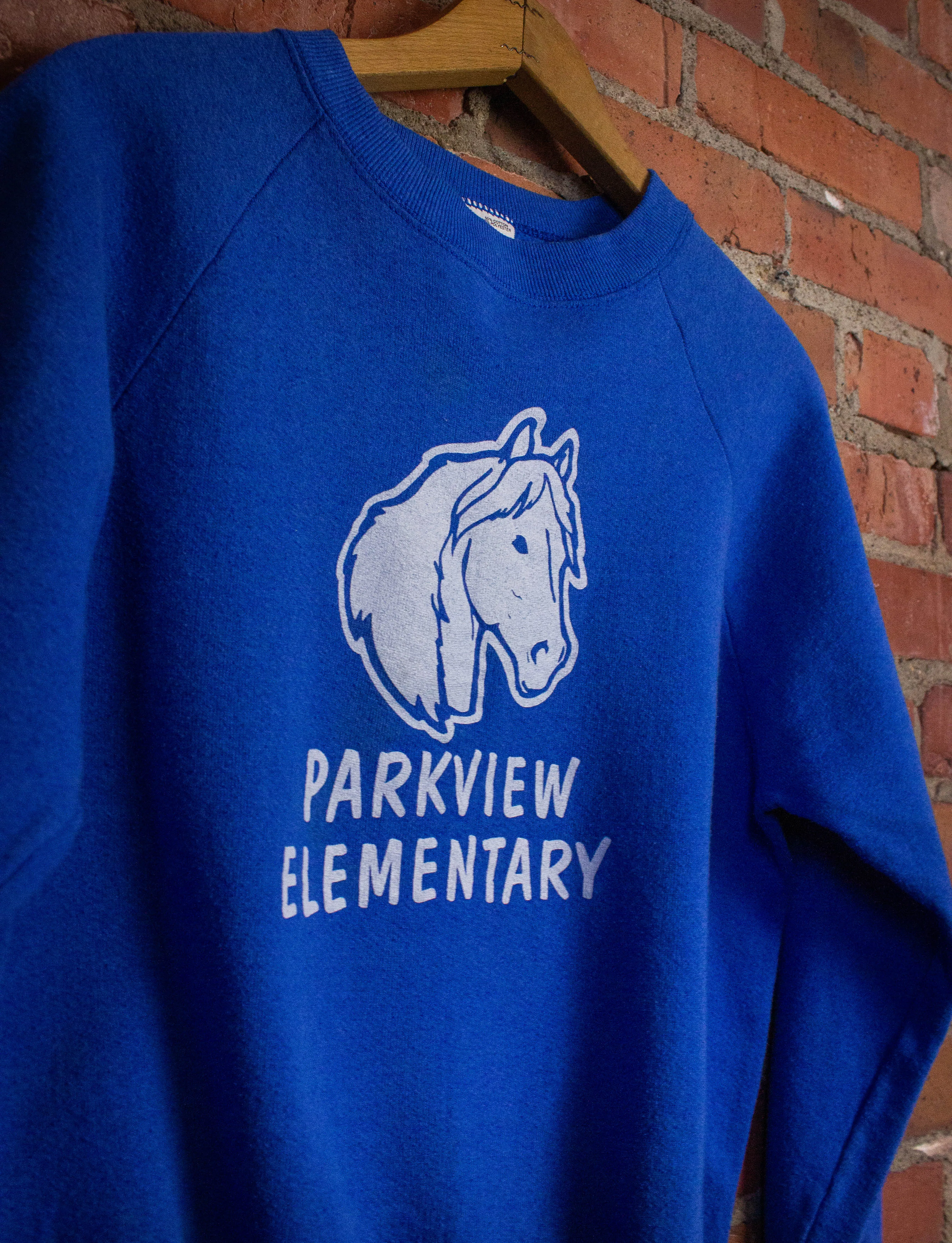 Vintage Parkview Elementary Sweatshirt 90s Blue Small