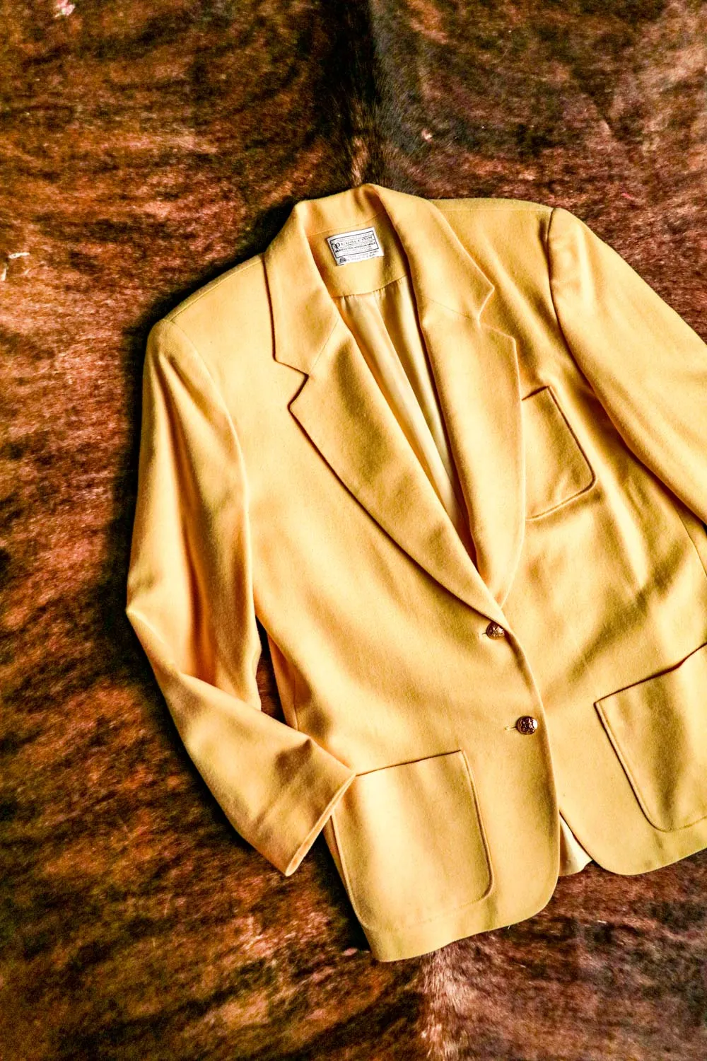 Vintage Yellow Pendleton Blazer