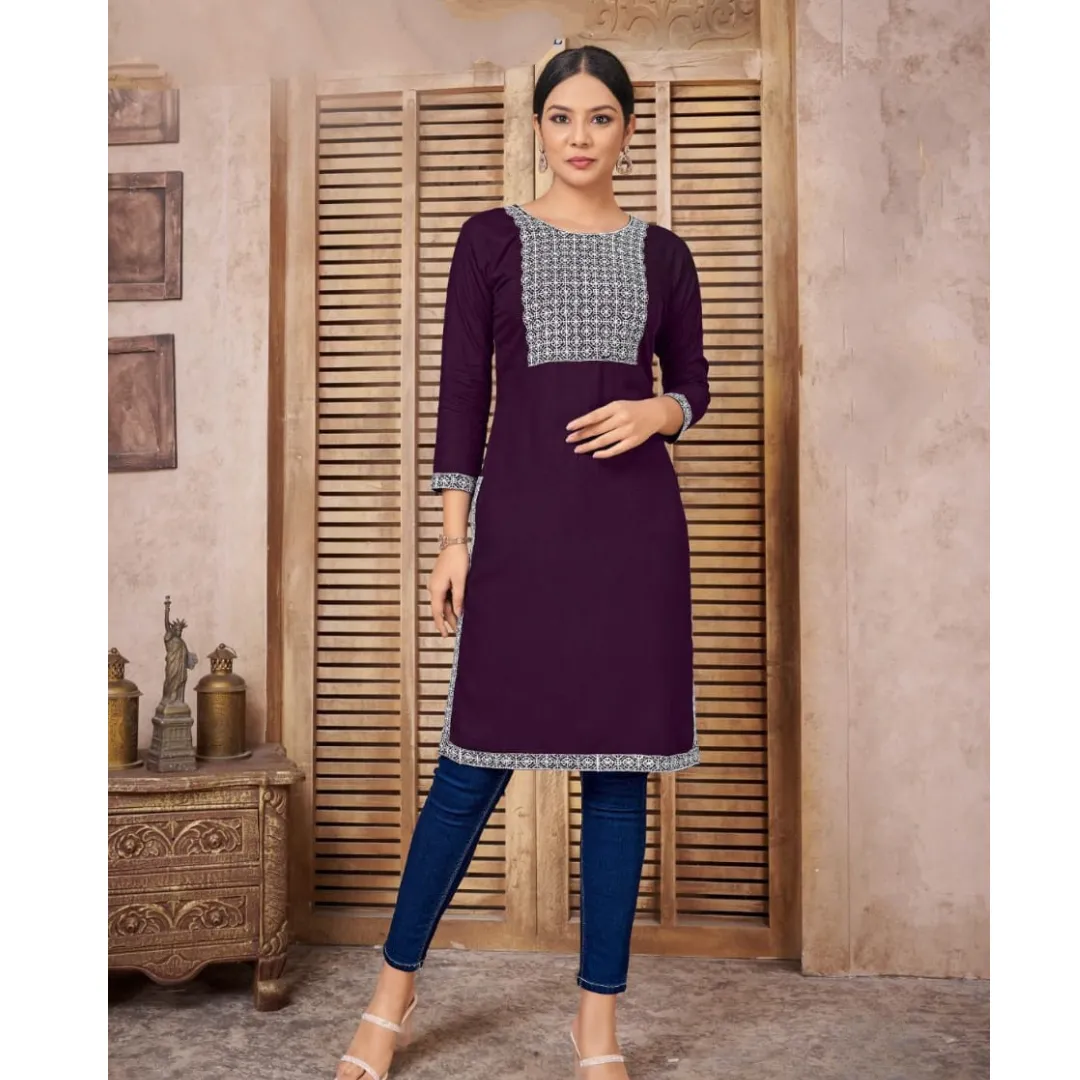 Women Embroidery Kurti Top