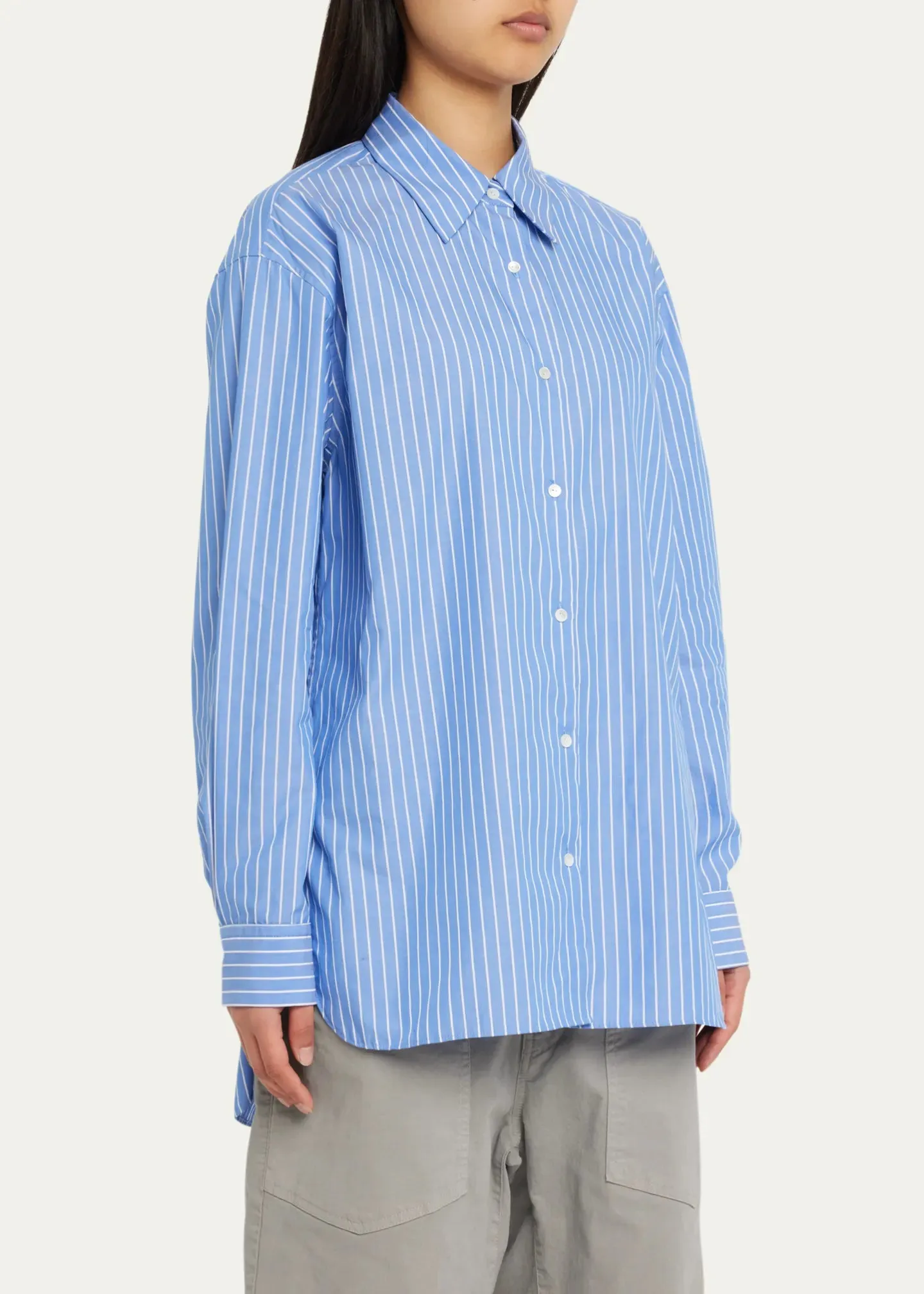 Yorke Shirt - Blue White Stripe